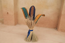 Load image into Gallery viewer, Blue and Spice Orange Woven Banana Leaf