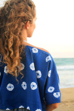 Load image into Gallery viewer, Indigo Adire Oniko loose crop top