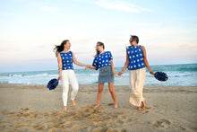 Load image into Gallery viewer, Indigo Adire Oniko top with back strings