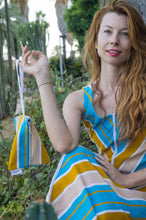 Load image into Gallery viewer, Turquoise Blue Smock Pouch