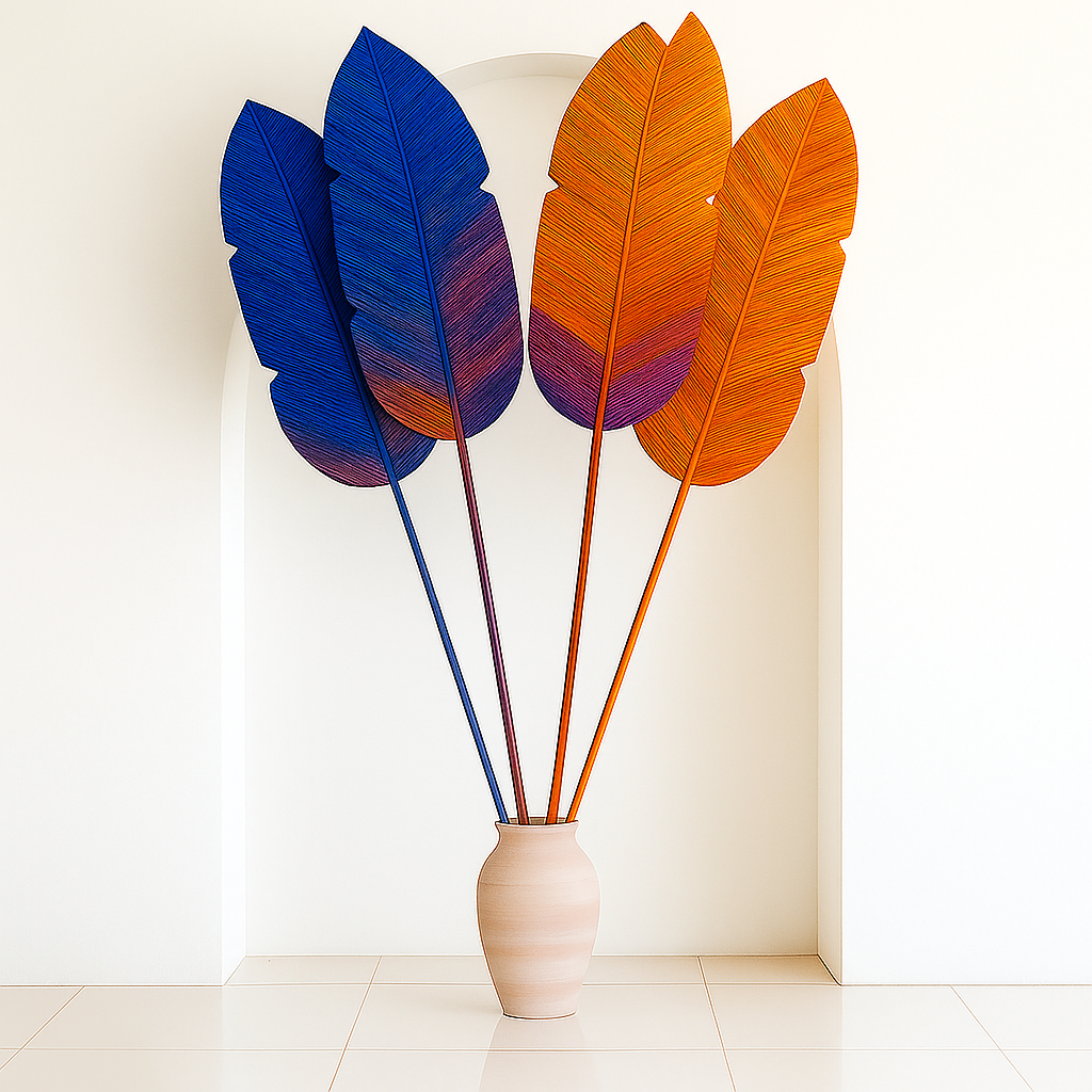 Gradient Woven Leaf Fans