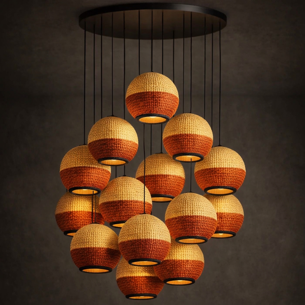 Woven Globe Chandelier