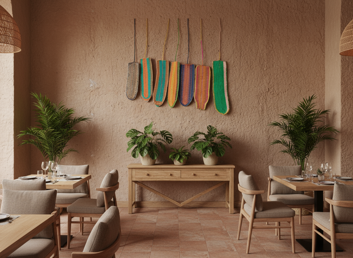 Woven Fan Wall Installation