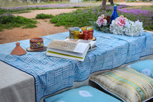 Load image into Gallery viewer, Turquoise Batik tablecloth
