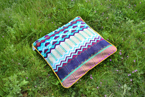 Purple Wax cushion cover