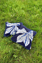 Load image into Gallery viewer, Indigo Bow cushion cover
