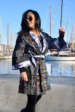 Load image into Gallery viewer, Kigali Batik Ankara Kimono with Collar
