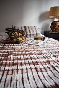 Single Bedsheet and Pillow cover Set - Brown Tie & Dye