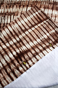 Single Bedsheet and Pillow cover Set - Brown Tie & Dye