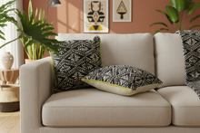 Load image into Gallery viewer, Dudu Ati Funfun Handmade Cushion Cases - Nigerian Batik
