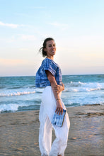 Load image into Gallery viewer, Itajime Adire crop top
