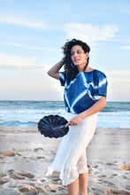 Load image into Gallery viewer, Deep Turquoise Tie&amp;Dye crop top
