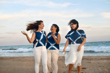 Load image into Gallery viewer, Deep Turquoise Tie&amp;Dye top with side strings
