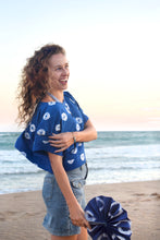 Load image into Gallery viewer, Indigo Adire Oniko loose crop top
