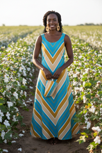 Load image into Gallery viewer, Turquoise Blue Smock Dress
