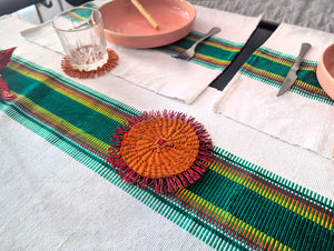 Handwoven Smock Cotton Table Runner