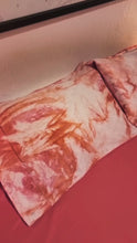 Load and play video in Gallery viewer, Salmon Pink Reversible Nigerian Tie Dye Bedsheet set
