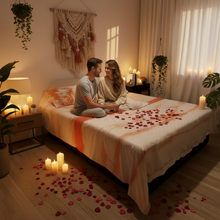 Load image into Gallery viewer, Salmon Pink Reversible Nigerian Tie Dye Bedsheet set
