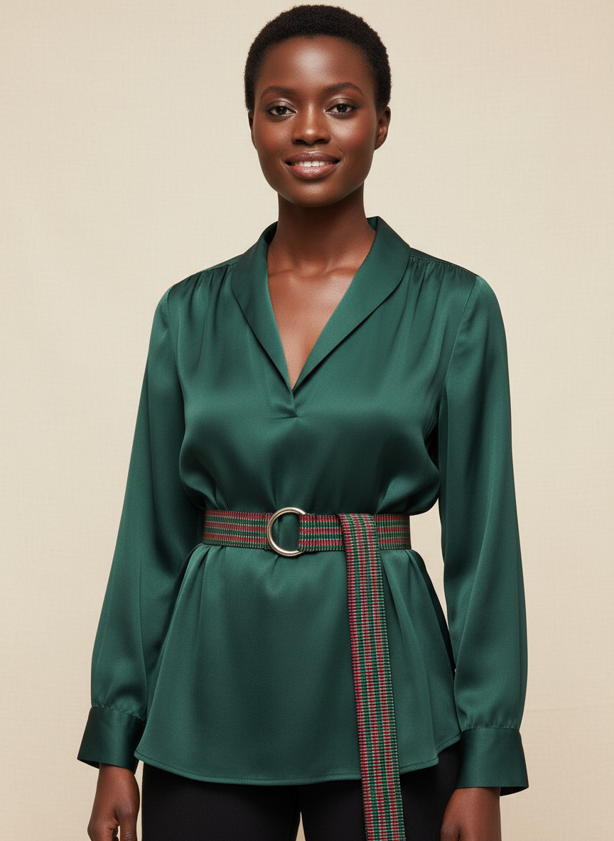 woven belt around african woman's waist