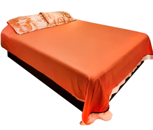 Salmon Pink Reversible Nigerian Tie Dye Bedsheet set