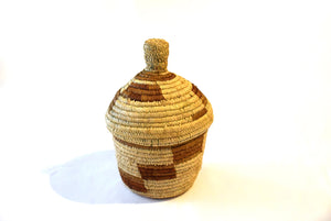 Dunia handwoven basket with lid from Uganda