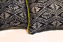 Load image into Gallery viewer, Dudu Ati Funfun Handmade Cushion Cases - Nigerian Batik
