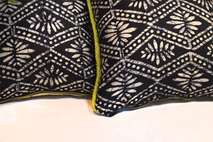 Dudu Ati Funfun Cushion Cases - Nigerian Batik