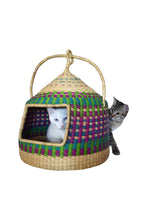 Load image into Gallery viewer, Pink &amp; Green Bolga pet home bed
