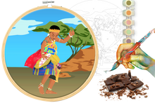 Load image into Gallery viewer, DIY Paint By Numbers kit - Akan Child Dancing
